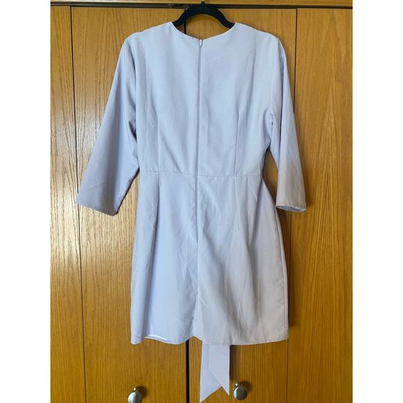 ASOS light purple faux wrap mini sheath dress - Picture 6 of 9